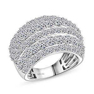 Doorbuster Luxuriant Lab Grown Diamond G SI1 4.50 ctw Ring in Sterling Silver (Size 9.0)