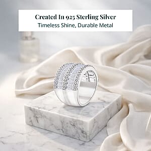 Luxuriant Lab Grown Diamond Ring in Sterling Silver 4.90 ctw (Size 10.0)