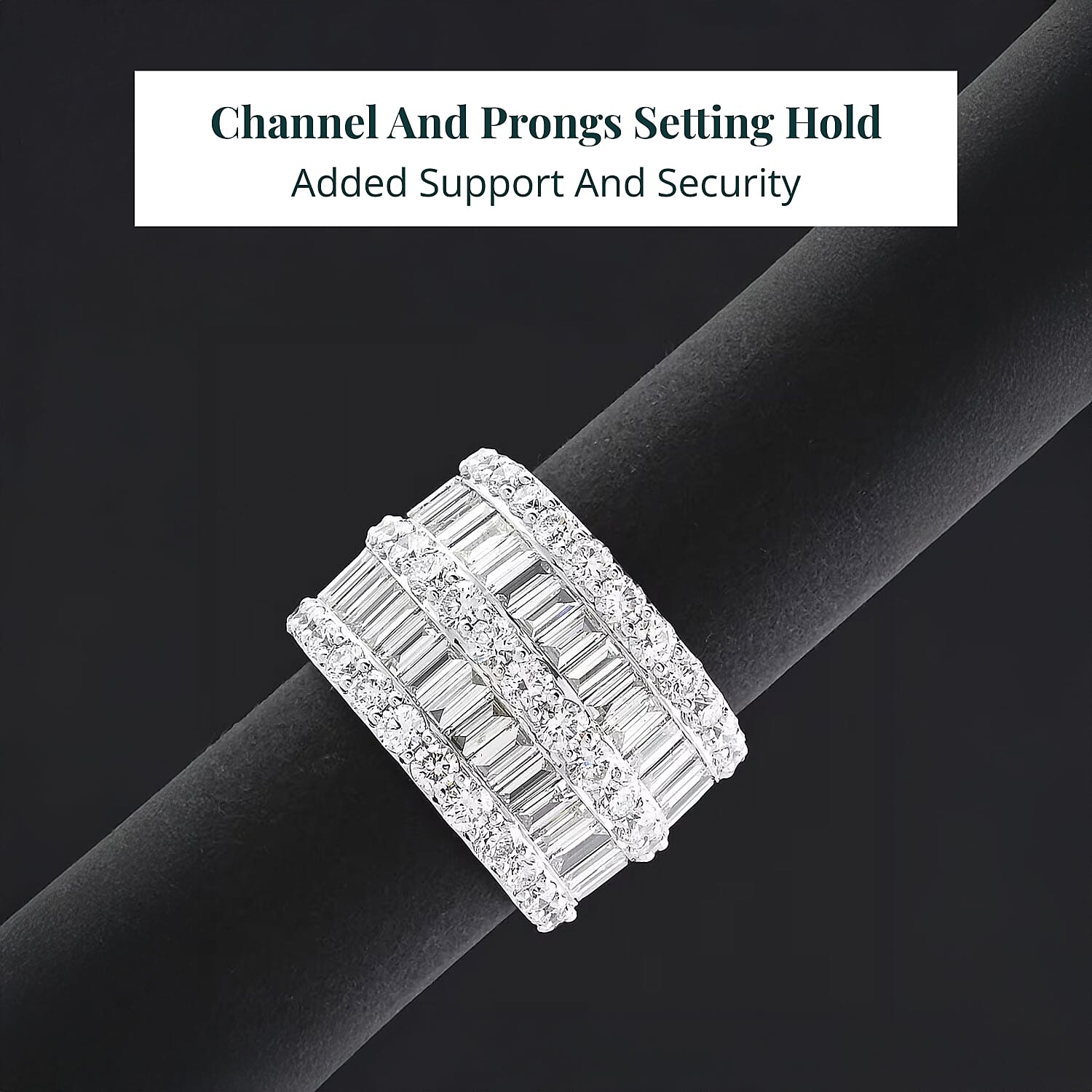 Luxuriant Lab Grown Diamond Ring in Sterling Silver 4.90 ctw (Size 5.0)