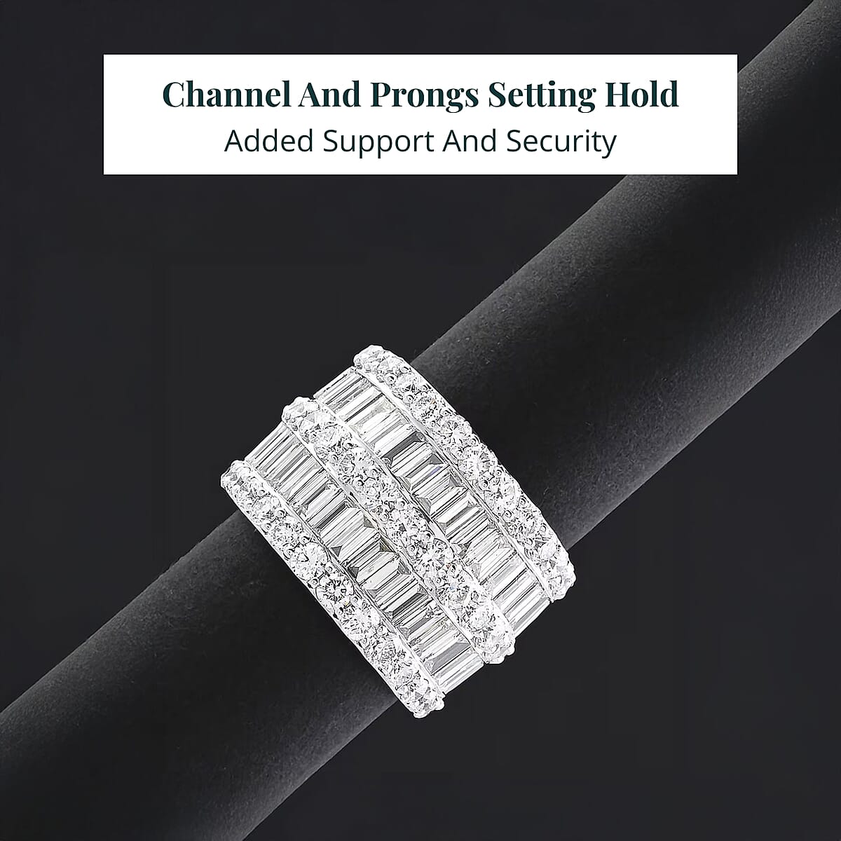 Luxuriant Lab Grown Diamond Ring in Sterling Silver 4.90 ctw (Size 5.0) image number 4