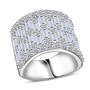 TLV Doorbuster Luxuriant Lab Grown Diamond G SI1 4.75 ctw Carpet Brilliance Band Ring in Sterling Silver (Size 10.0)