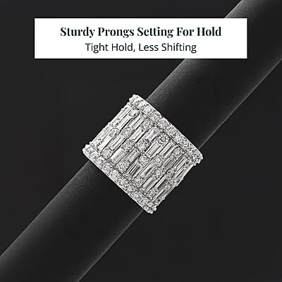 Luxuriant Lab Grown Diamond (G, SI1) Band Ring in Sterling Silver 4.75 ctw (Size 10.0)