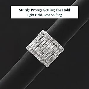 Luxuriant Lab Grown Diamond (G, SI1) Band Ring in Sterling Silver 4.75 ctw (Size 5.0)