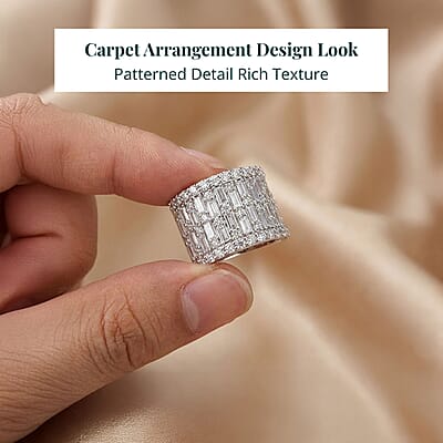 Luxuriant Lab Grown Diamond (G, SI1) Band Ring in Sterling Silver 4.75 ctw (Size 5.0)