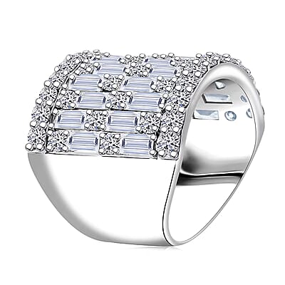 Luxuriant Lab Grown Diamond (G, SI1) Band Ring in Sterling Silver 4.75 ctw (Size 7.0)