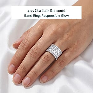 Luxuriant Lab Grown Diamond (G, SI1) Band Ring in Sterling Silver 4.75 ctw (Size 8.0)