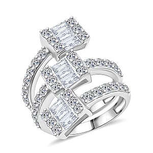 Doorbuster Luxuriant Lab Grown Diamond G SI1 2.60 ctw Ring in Sterling Silver (Size 10.0)