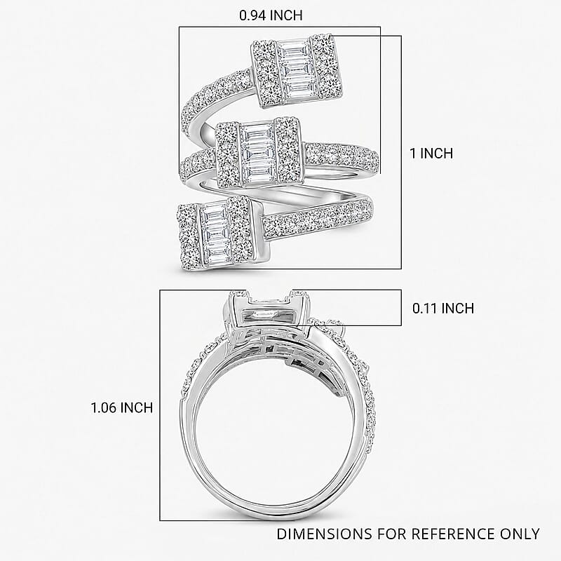 Luxuriant Lab Grown Diamond (G, SI1) Ring in Sterling Silver 2.60 ctw (Size 7.0)