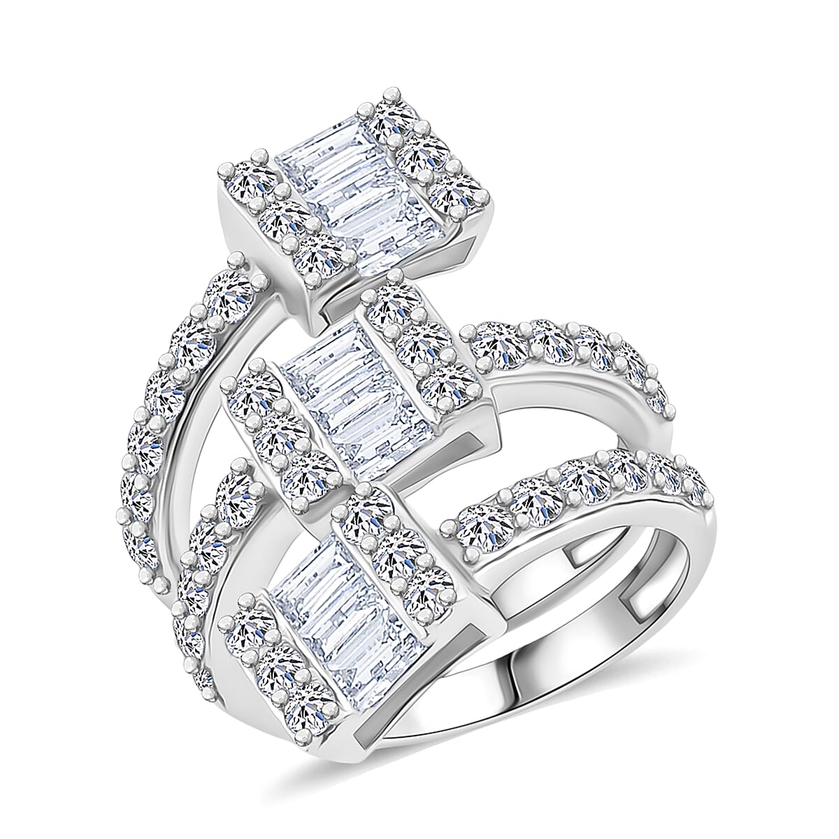 Doorbuster Luxuriant Lab Grown Diamond G SI1 2.60 ctw Ring in Sterling Silver (Size 8.0) image number 0