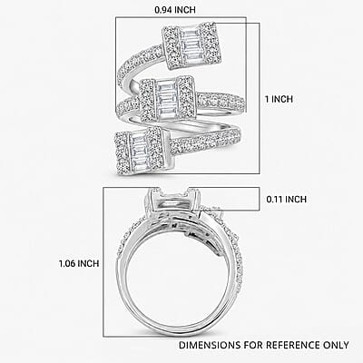 Luxuriant Lab Grown Diamond (G, SI1) Ring in Sterling Silver 2.60 ctw (Size 8.0)
