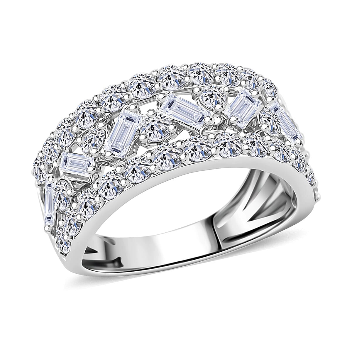 Doorbuster Luxuriant Lab Grown Diamond G SI1 2.05 ctw Ring in Sterling Silver (Size 6.0) image number 0