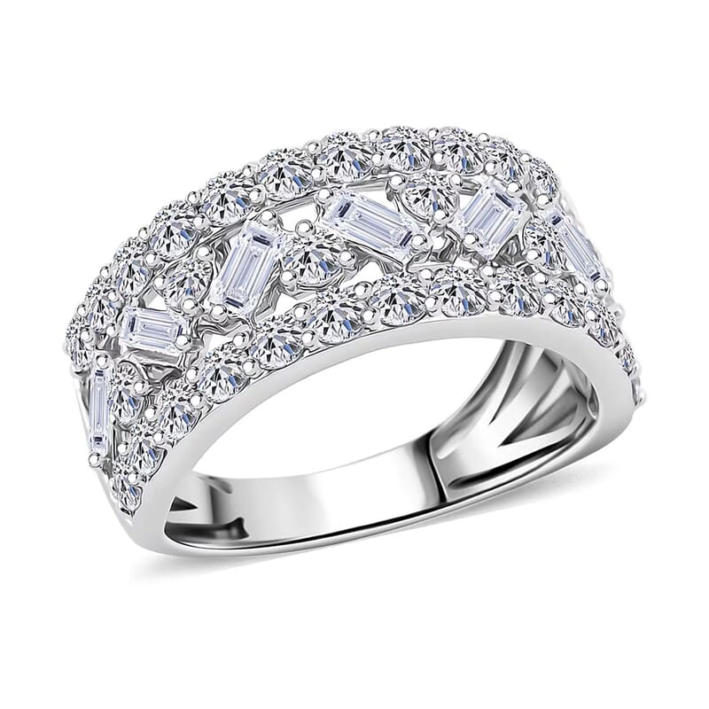 Luxuriant Lab Grown Diamond (G, SI1) Ring in Sterling Silver 2.05 ctw (Size 6.0)