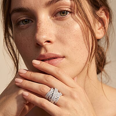 Luxuriant Lab Grown Diamond (G, SI1) Ring in Sterling Silver 8.15 ctw (Size 11.0)