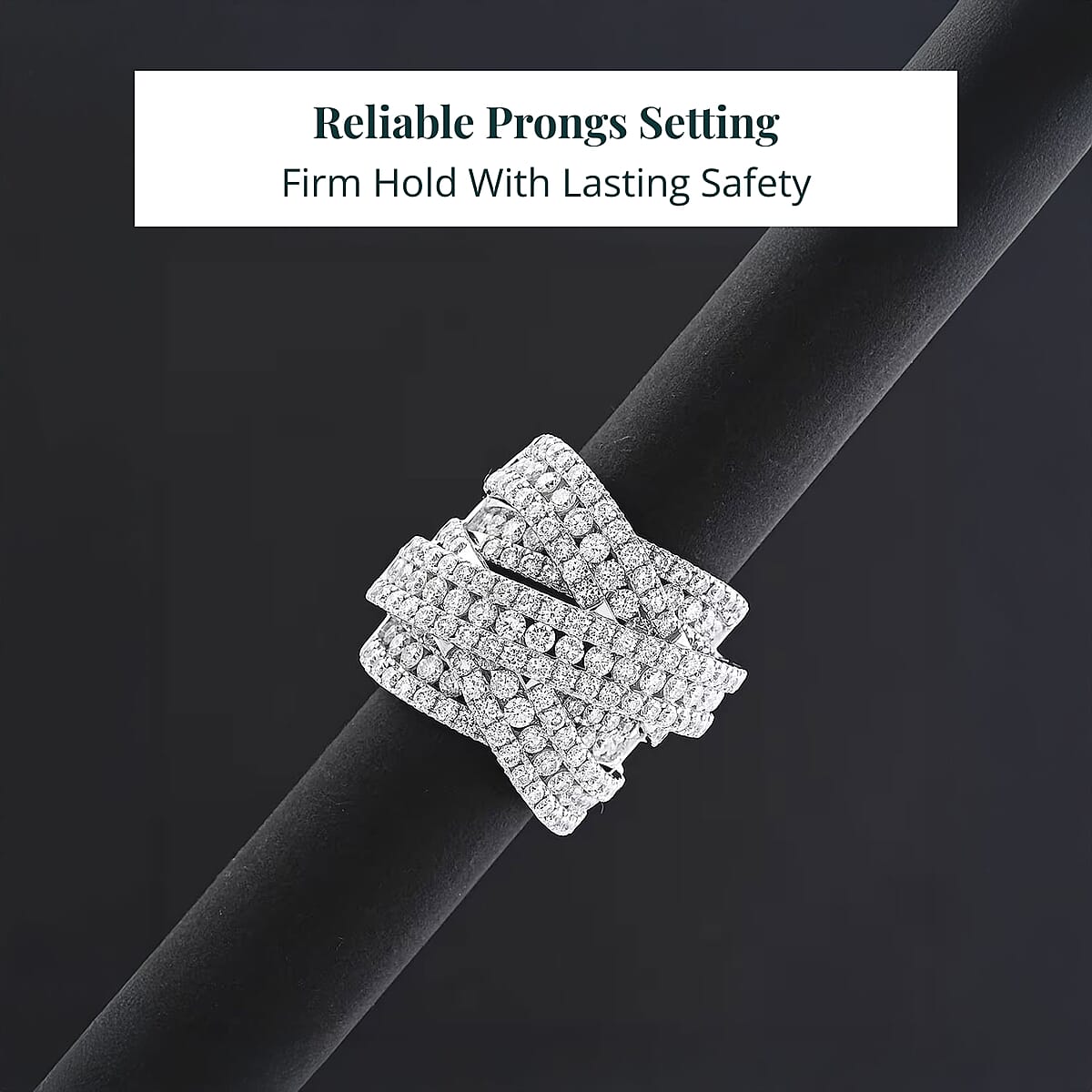 Luxuriant Lab Grown Diamond (G, SI1) Ring in Sterling Silver 8.15 ctw (Size 5.0) image number 4
