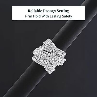 Luxuriant Lab Grown Diamond (G, SI1) Ring in Sterling Silver 8.15 ctw (Size 5.0)