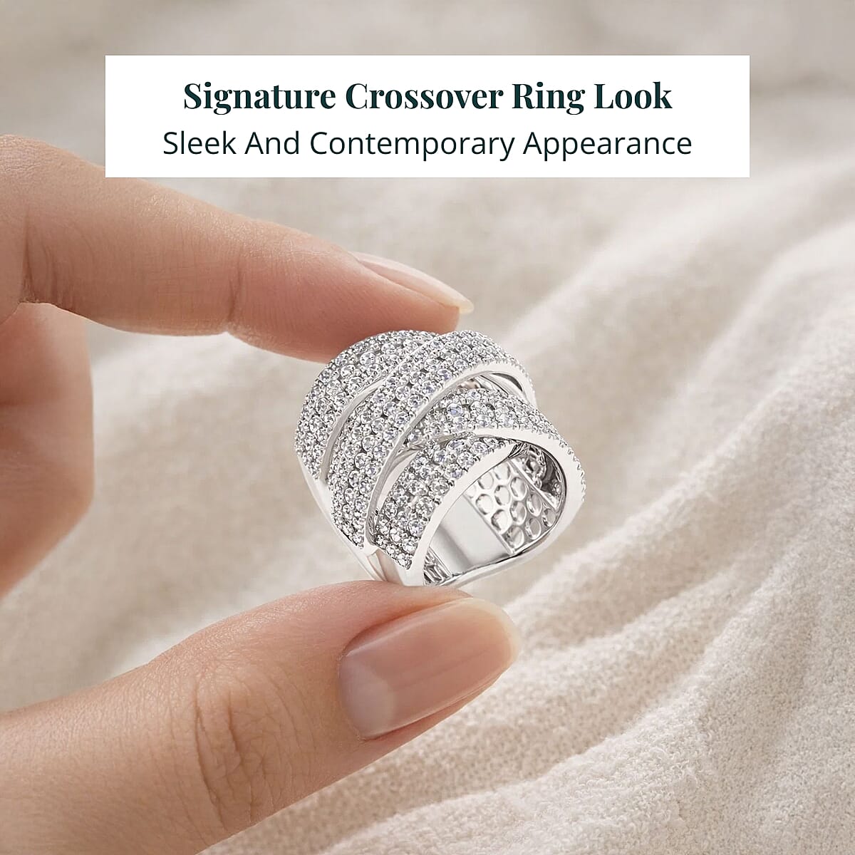 Luxuriant Lab Grown Diamond (G, SI1) Ring in Sterling Silver 8.15 ctw (Size 5.0) image number 5