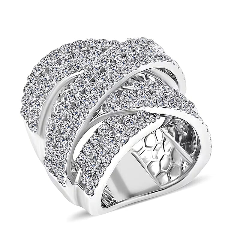 Luxuriant Lab Grown Diamond (G, SI1) Ring in Sterling Silver 8.15 ctw (Size 7.0)