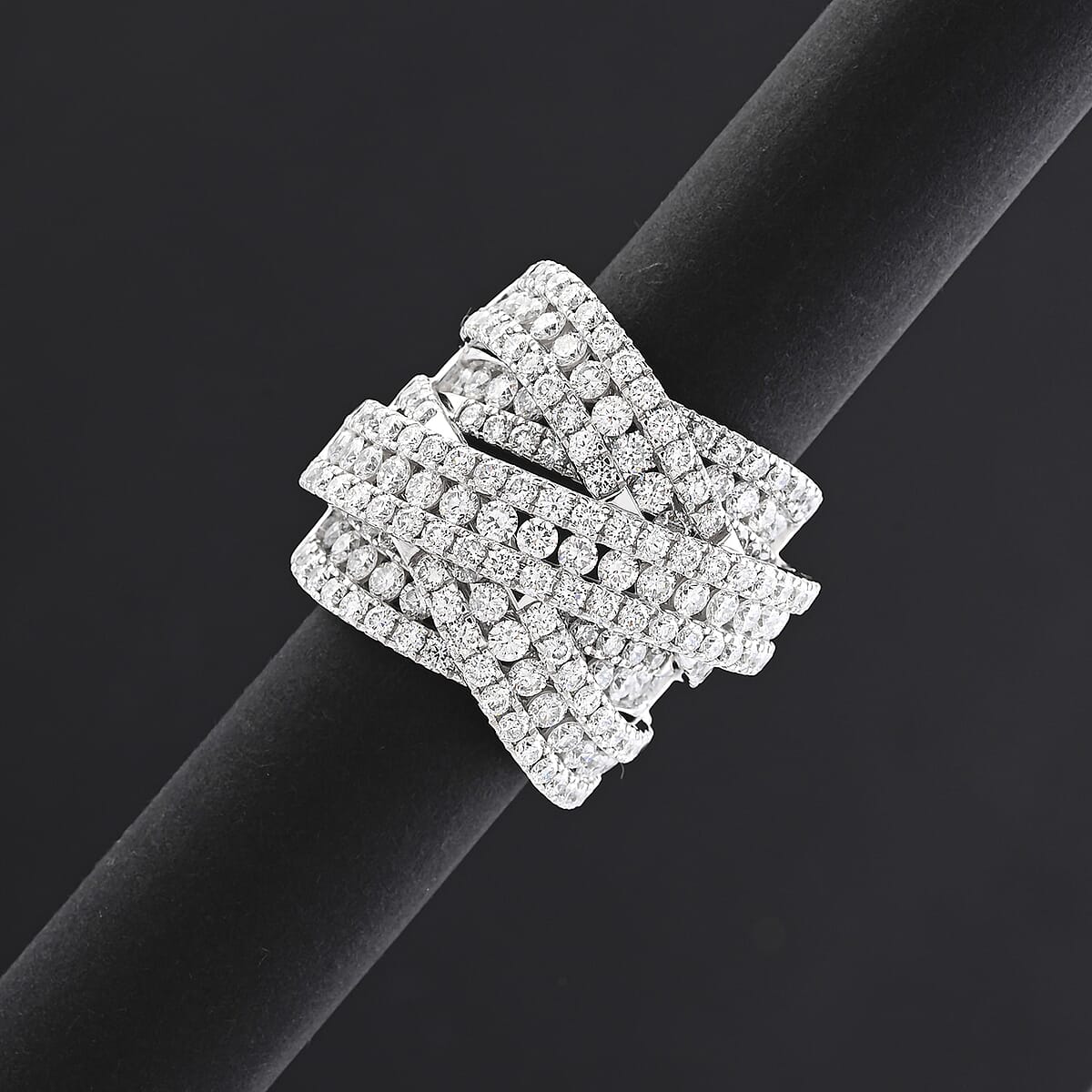 Doorbuster Luxuriant Lab Grown Diamond G SI1 8.15 ctw Ring in Sterling Silver (Size 7.0) image number 1