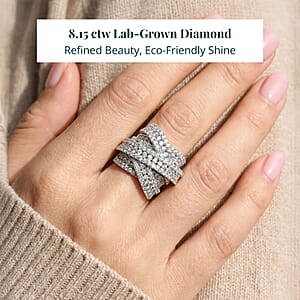 Luxuriant Lab Grown Diamond (G, SI1) Ring in Sterling Silver 8.15 ctw (Size 7.0)