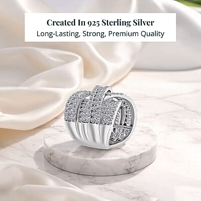 Luxuriant Lab Grown Diamond (G, SI1) Ring in Sterling Silver 8.15 ctw (Size 7.0)
