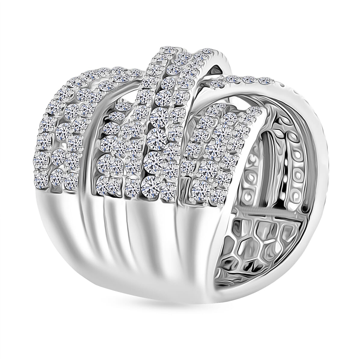 Doorbuster Luxuriant Lab Grown Diamond G SI1 8.15 ctw Ring in Sterling Silver (Size 8.0) image number 3