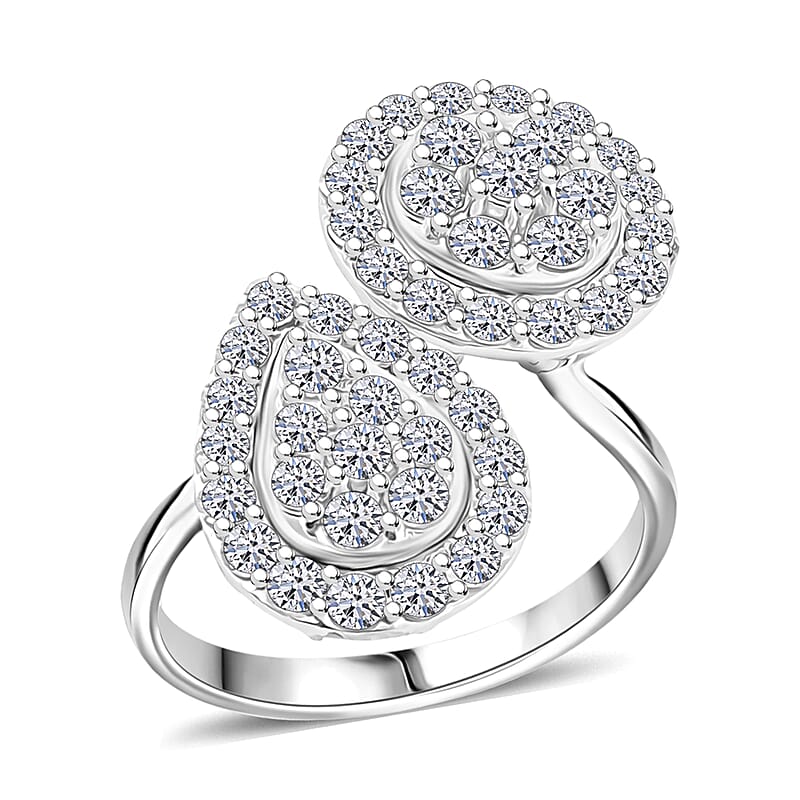 Luxuriant Lab Grown Diamond G SI1 1.90 ctw Ring in Sterling Silver (Size 10.0)