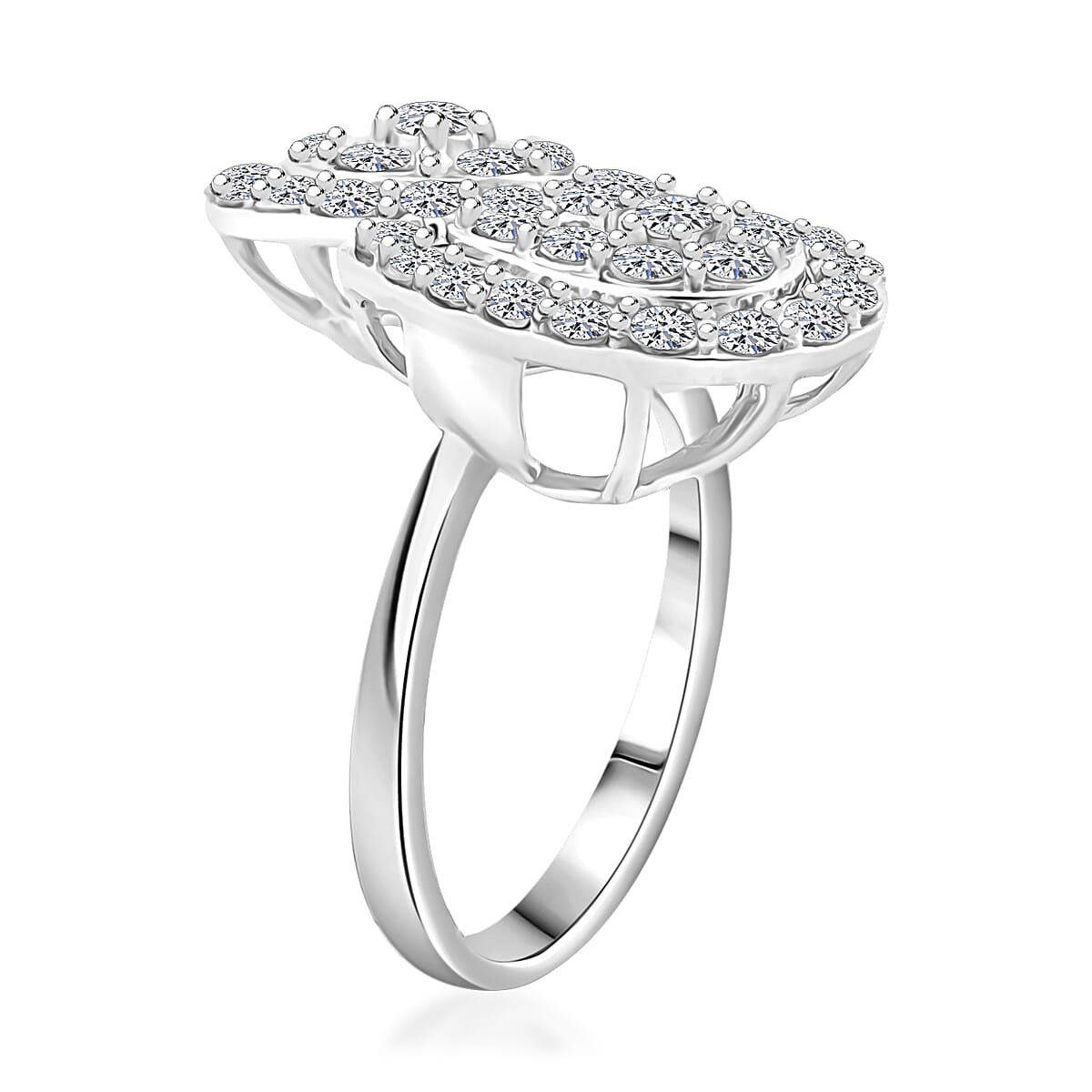 Doorbuster Luxuriant Lab Grown Diamond G SI1 1.90 ctw Ring in Sterling Silver (Size 6.0) image number 3