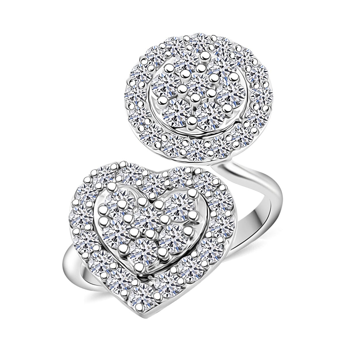  Luxuriant Lab Grown Diamond G SI1 2.00 ctw Ring in Sterling Silver (Size 7.0) image number 0