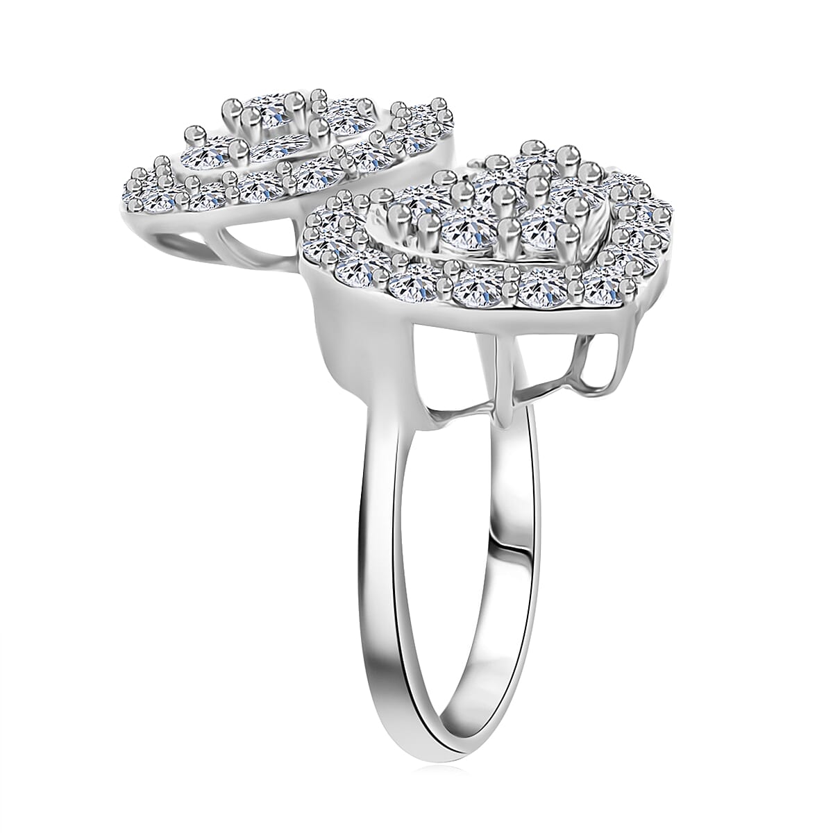  Luxuriant Lab Grown Diamond G SI1 2.00 ctw Ring in Sterling Silver (Size 7.0) image number 3