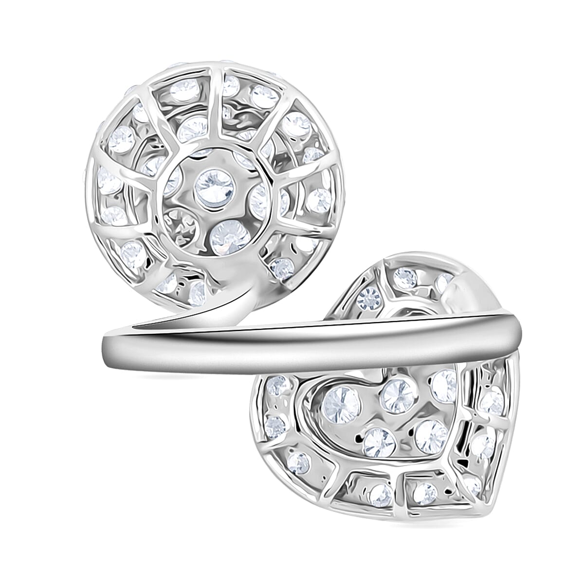  Luxuriant Lab Grown Diamond G SI1 2.00 ctw Ring in Sterling Silver (Size 7.0) image number 4