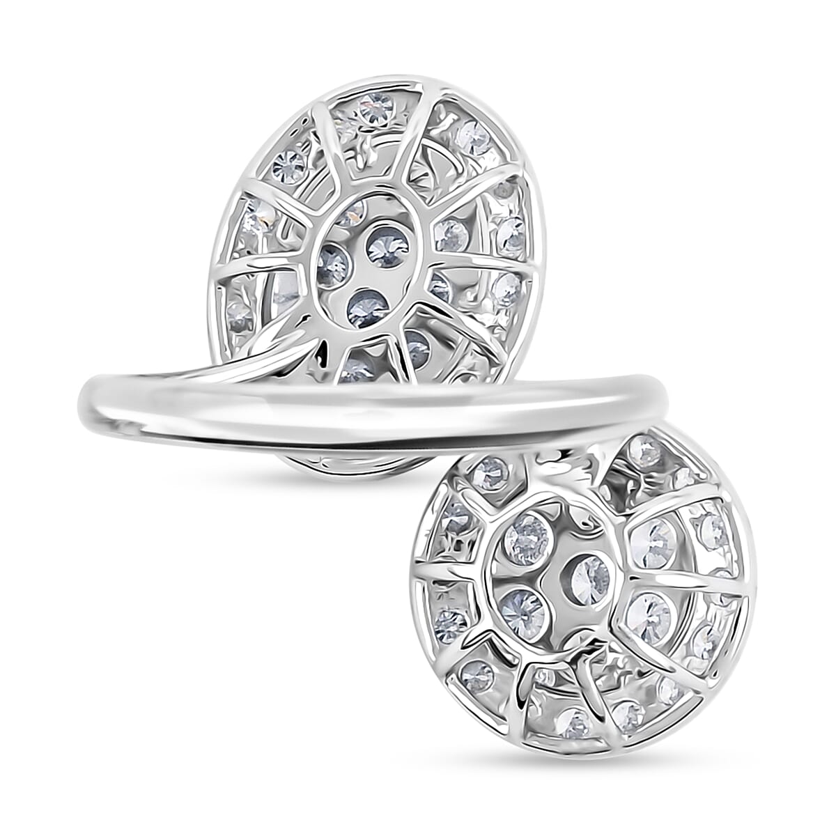  Luxuriant Lab Grown Diamond G SI1 2.10 ctw Ring in Sterling Silver (Size 8.0) image number 4