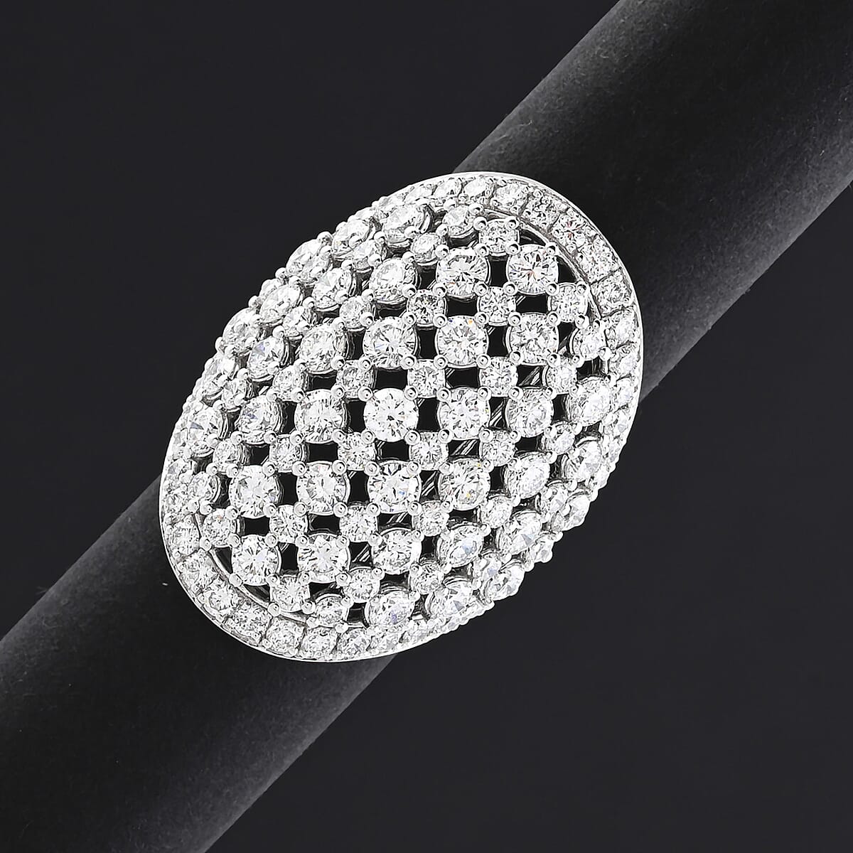 Luxuriant Lab Grown Diamond (G, SI1) Ring in Sterling Silver (Size 10.0) 5.55 ctw image number 1
