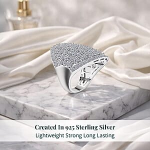  Luxuriant Lab Grown Diamond G SI1 5.55 ctw Dome Ring in Sterling Silver (Size 5.0)