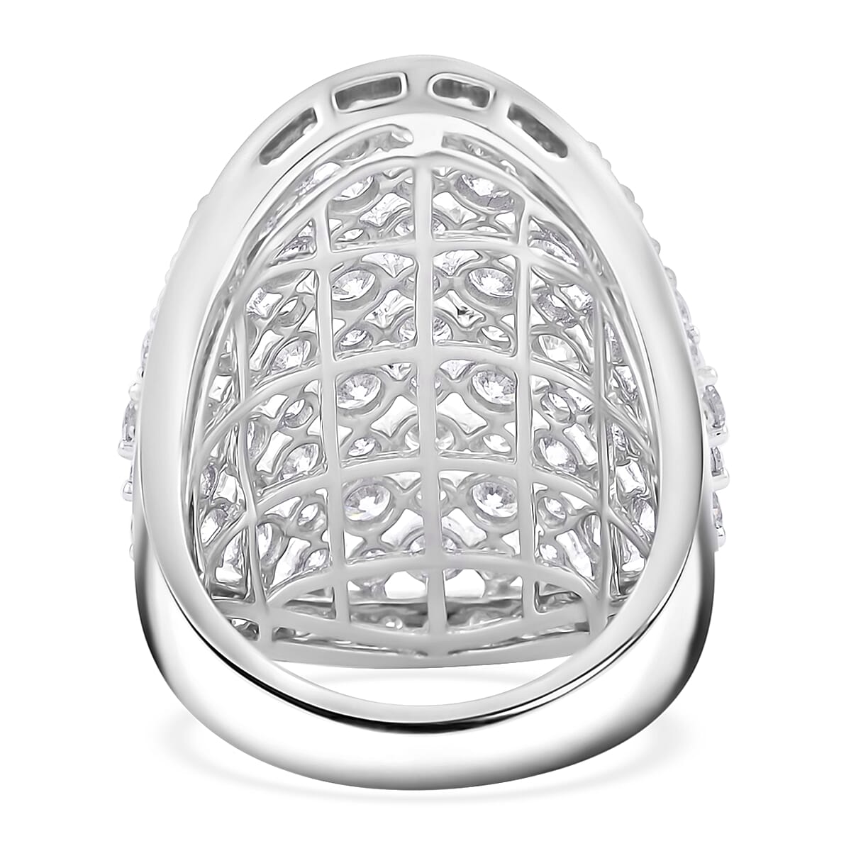 Doorbuster Luxuriant Lab Grown Diamond G SI1 5.55 ctw Dome Ring in Sterling Silver (Size 6.0) image number 4