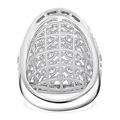 Luxuriant Lab Grown Diamond G SI1 5.55 ctw Dome Ring in Sterling Silver (Size 7.0)