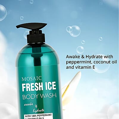 Mosaic Fresh Ice Body Wash with Coconut Oil & Vitamin E (2x20.28oz)