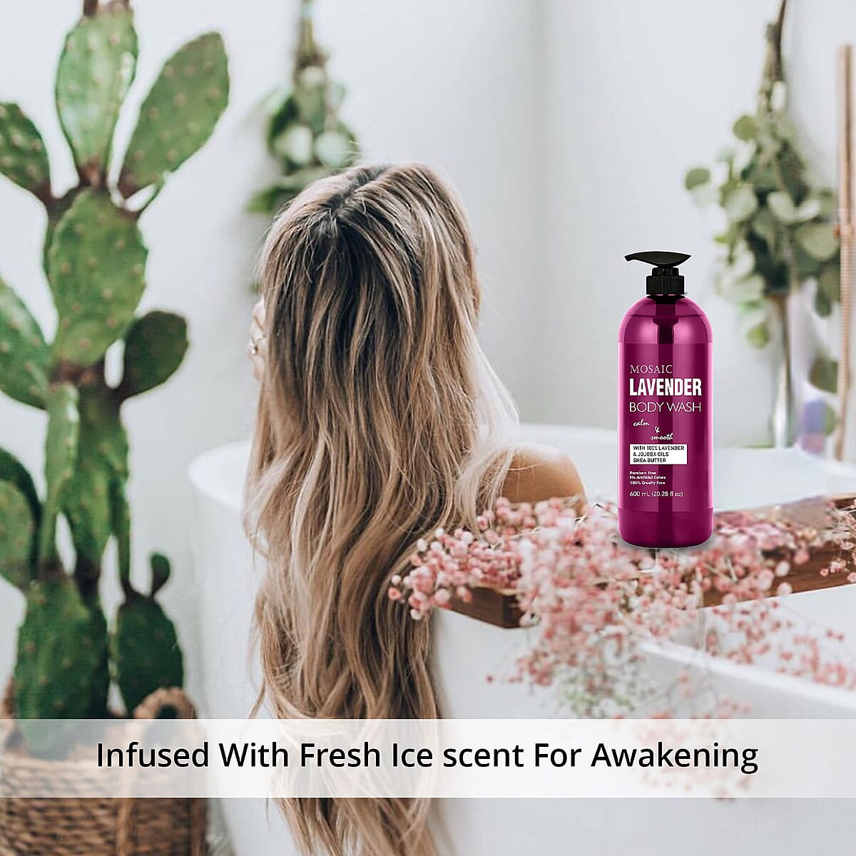 Mosaic Series Lavender Body Wash Set of 2, 20.28 fl oz each image number 2