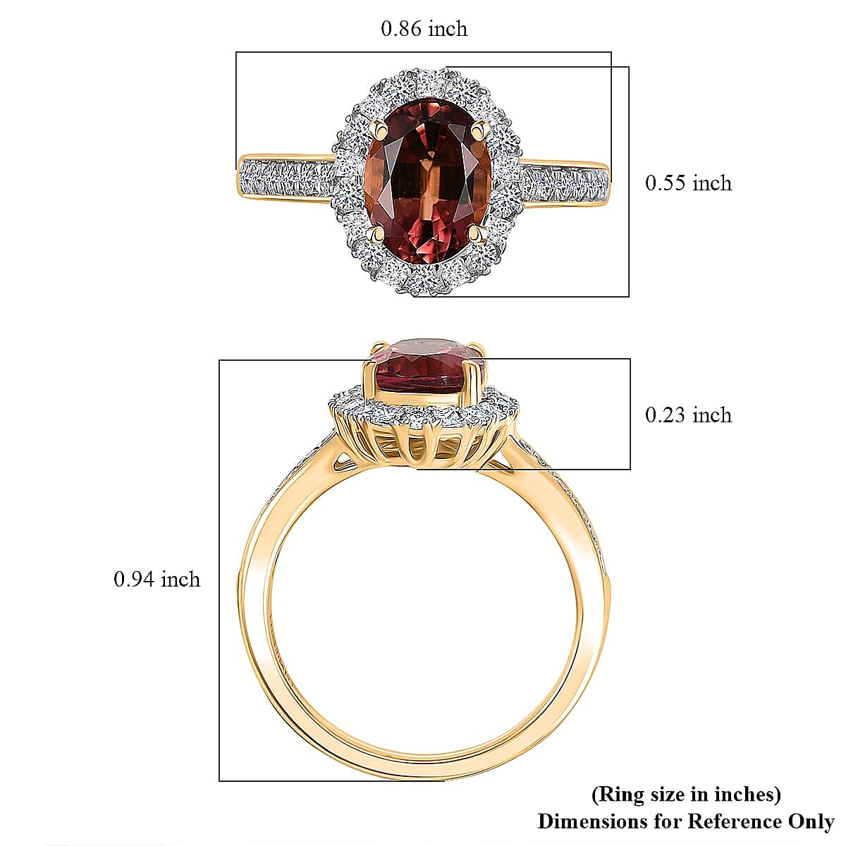 Certified & Appraised AAA Byzantine Tourmaline and G-H SI Luxuriant Lab Grown Diamond 2.75 ctw Ring in 10K Yellow Gold (Size 10.5) image number 5