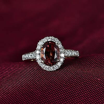 Certified & Appraised AAA Byzantine Tourmaline and G-H SI Luxuriant Lab Grown Diamond 2.75 ctw Ring in 10K Yellow Gold (Size 9.0)