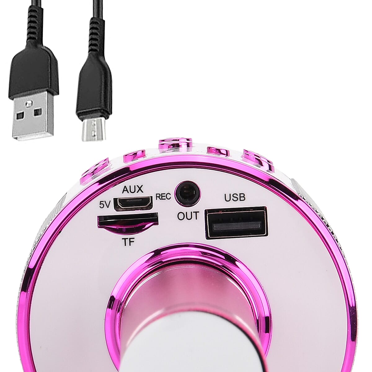 Livmore Mini Karaoke Microphone with Bluetooth - Pink (600mAh) image number 6