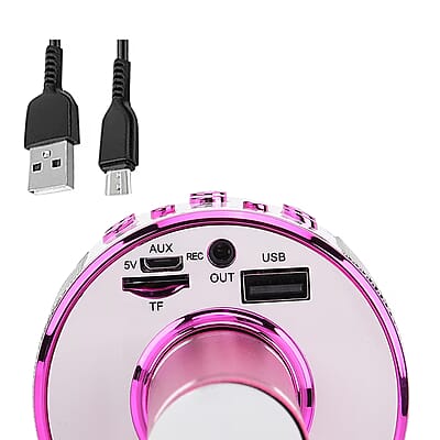 Livmore Mini Karaoke Microphone with Bluetooth - Pink (600mAh)