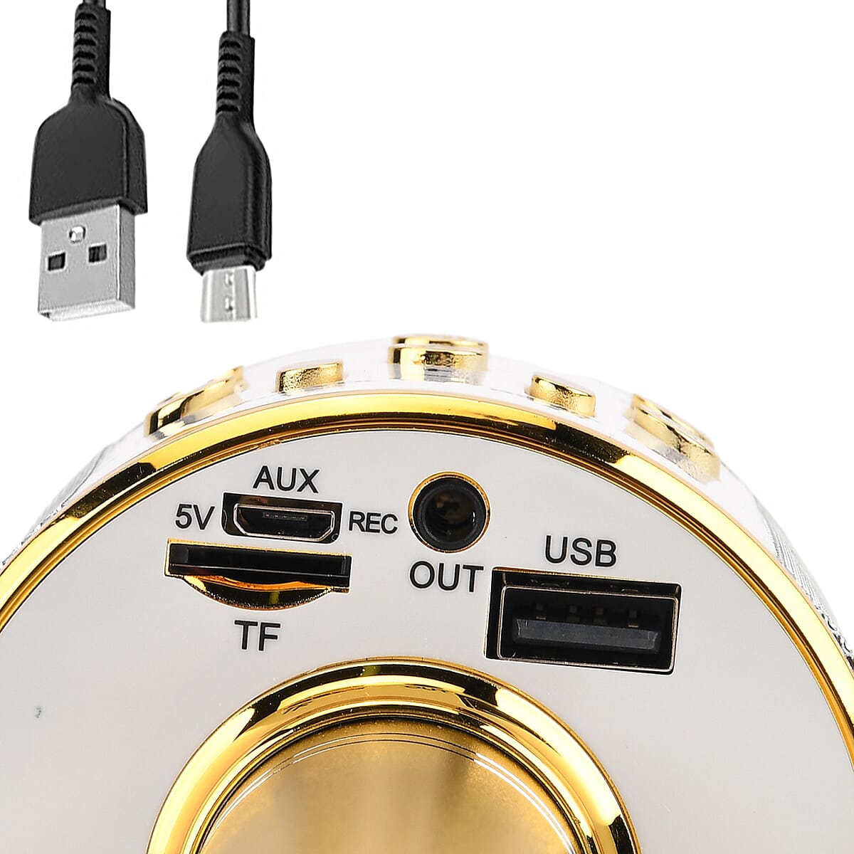 Livmore Mini Karaoke Microphone with Bluetooth - Gold (600mAh) image number 6