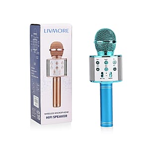 Livmore Mini Karaoke Microphone with Bluetooth - Blue (600mAh)