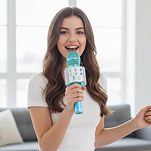 Livmore Mini Karaoke Microphone with Bluetooth - Blue (600mAh)