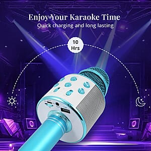 Livmore Mini Karaoke Microphone with Bluetooth - Blue (600mAh)