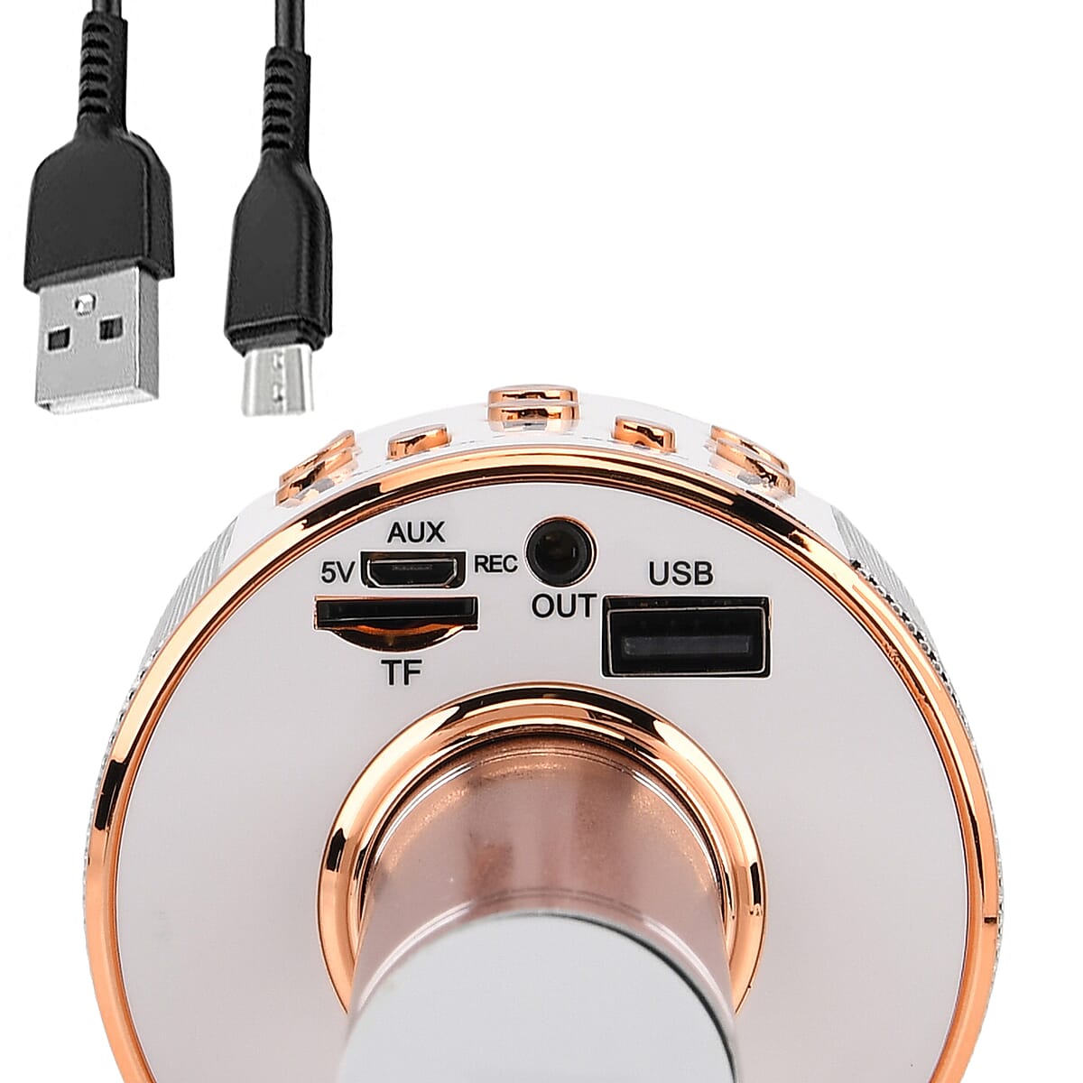 Livmore Mini Karaoke Microphone with Bluetooth - Rose Gold (600mAh) image number 6