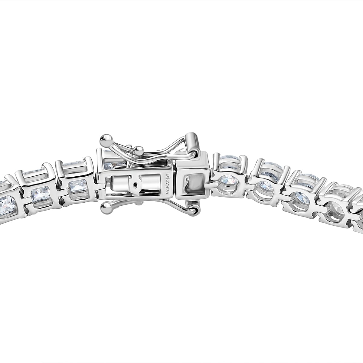 D'Joy Asscher Cut Moissanite (4mm) Bracelet in Rhodium Over Sterling Silver (6.50 In) 10.10 ctw image number 3