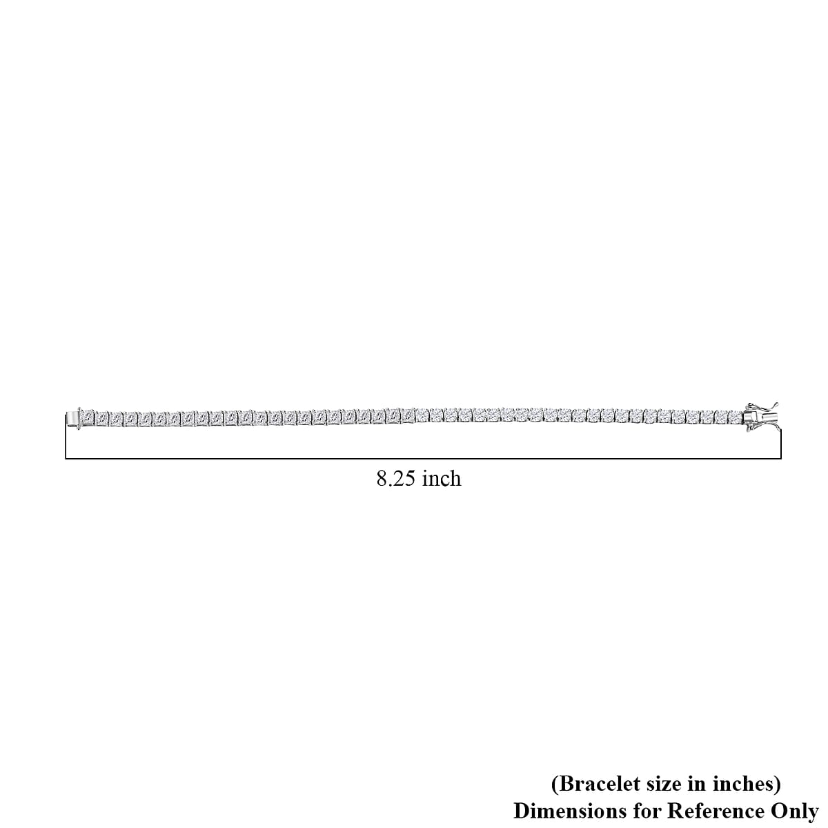 D'Joy Asscher Cut Moissanite 12.35 ctw Bracelet in Rhodium Over Sterling Silver (8.00 In) image number 4