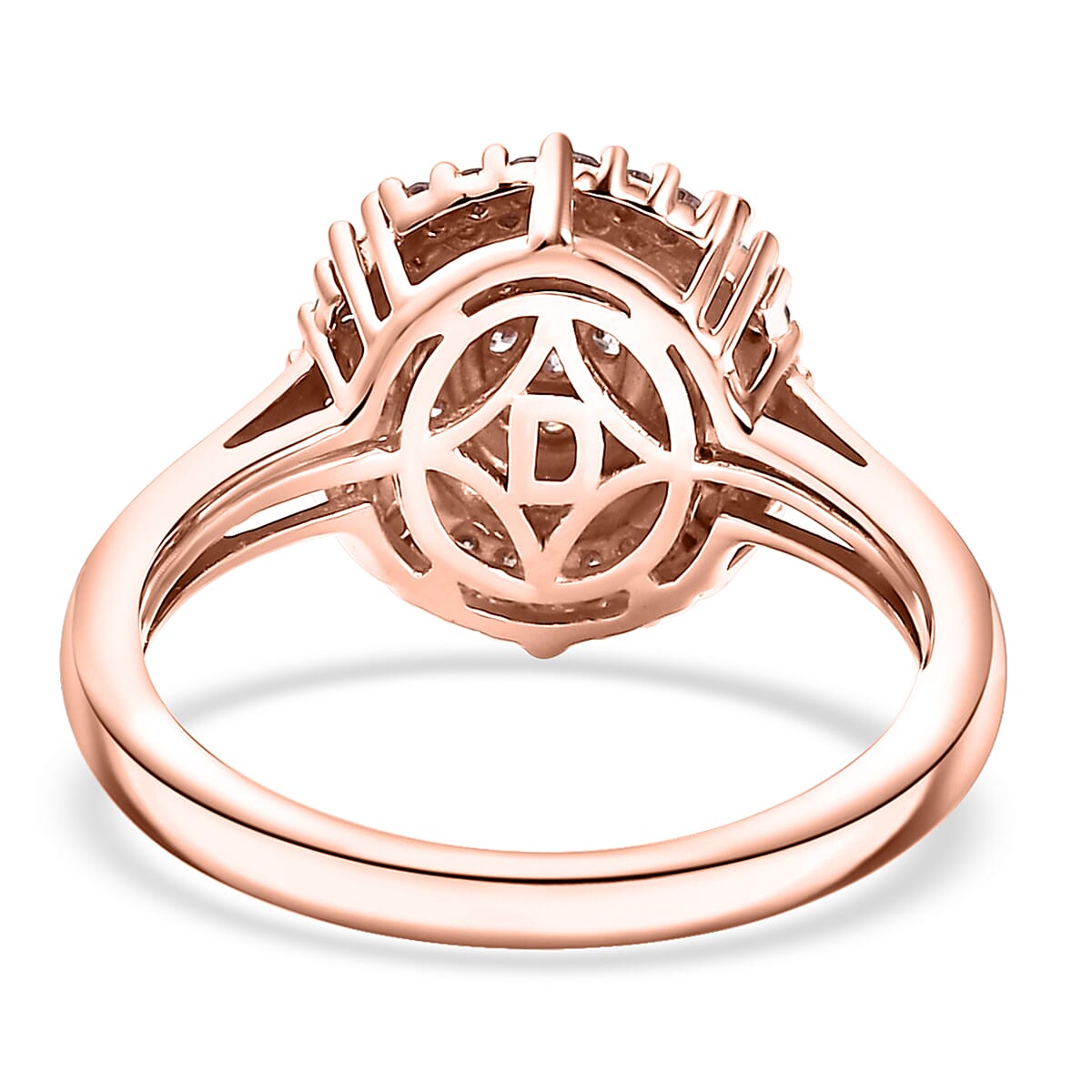 D'Joy Natural Pink Diamond I3 0.50 ctw Rose Empress Ring in 18K Vermeil Rose Gold Over Sterling Silver (Size 10.0) image number 4