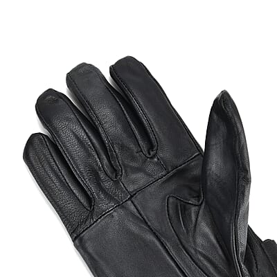 Tamsy Black Genuine Leather 1 Pair Gloves - Free Size